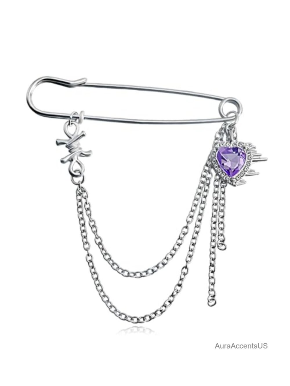 Retro Butterfly Chain Brooch Pin Sweater Shawl Collar Coat Men Women Fashion